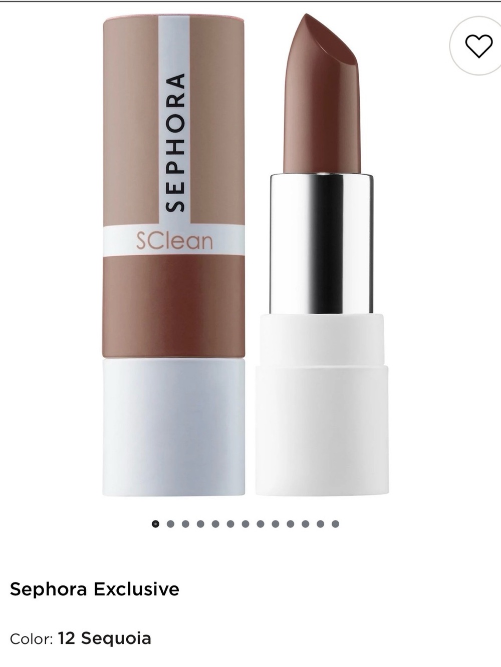 Sephora Collection Clean Vegan Satin Hydrating Lipstick in shade Sequoia